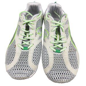 Puma Athletic Shoes Womens Size 7 Mesh Gray & Green Lightweight Running Sneakers